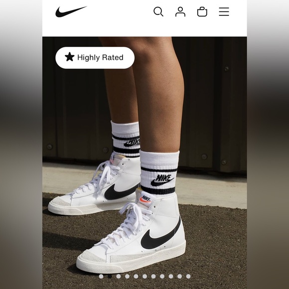 BN Nike Blazer Mid '77 Vintage White Black - Size 9.5M - Picture 11 of 11